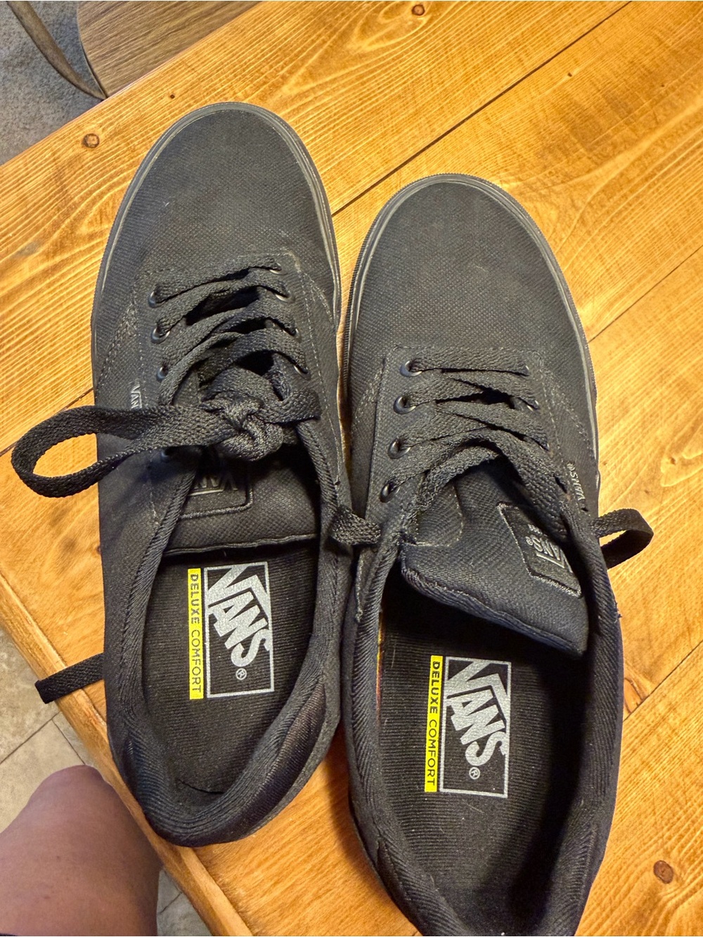 Vans Black Canvas Low-Top Sneakers